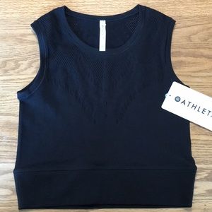 Athleta Ujjayi crop tank top black S/M